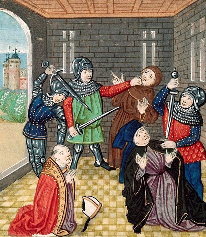 En el arte medieval apuñalaban a gente a la que les daba igual