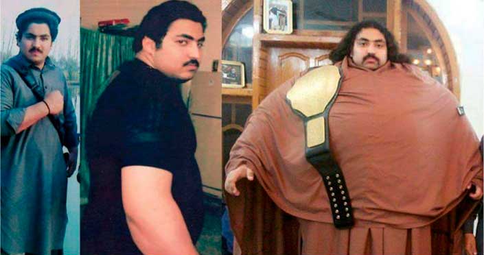 Arbab Khizer Hayat, el hombre más fuerte de Pakistán que pesa 453 kg