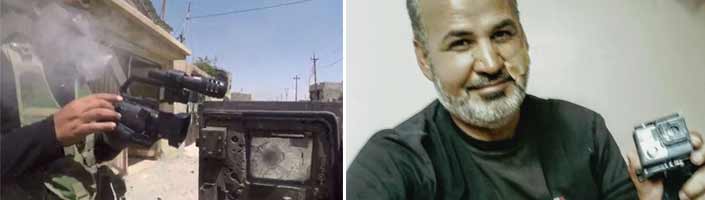 Un reportero salva la vida cuando la bala de un francotirador del ISIS acierta en la GoPro que lleva en el pecho