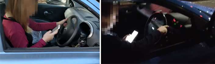 Troleando  a los conductore que están mas concentrados en su teléfono movil que en la carretera