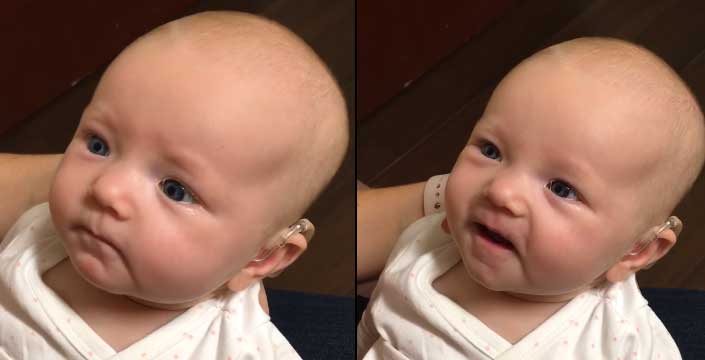 Este video de un bebé sordo escuchando por primera vez a su madre es lo mejor del día