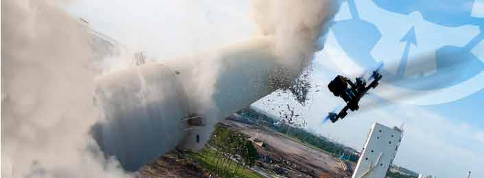 Espectacular: Viendo una demolición a vista de drone
