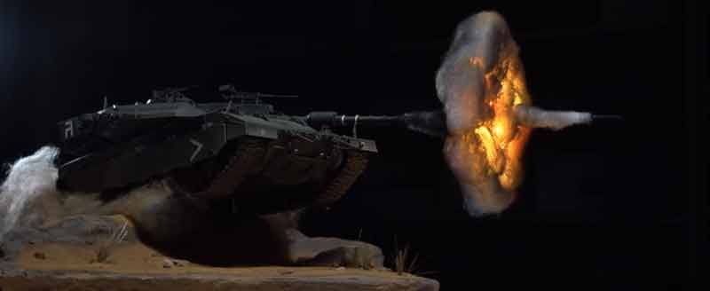 Haciendo un espectacular diorama de un tanque disparando en el aire