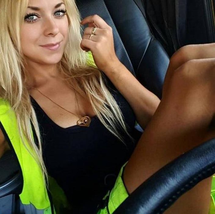 Angelica Larsson, una atractiva camionera sueca
