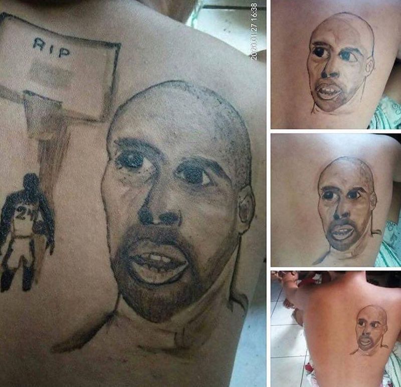 El tatuaje lamentable homenaje a Kobe Bryant