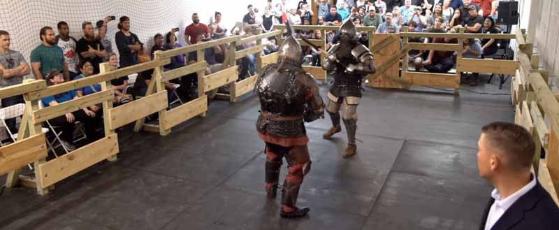 Combate medieval a hacha
