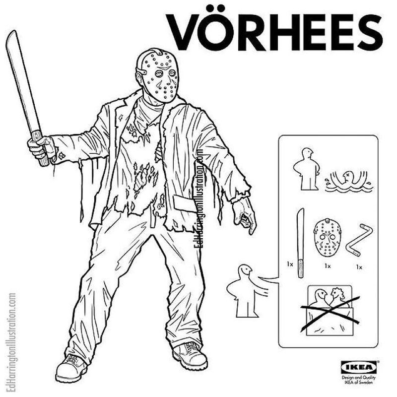 Instrucciones al estilo IKEA para crear monstruos y villanos de películas