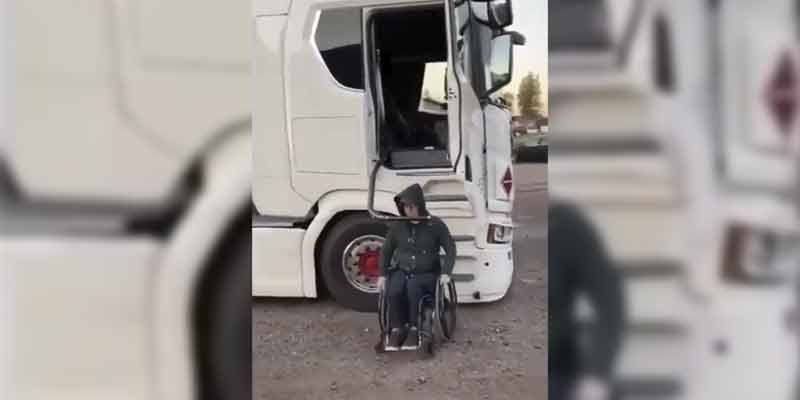 Elevador para sillas de rueda para cabinas de camión
