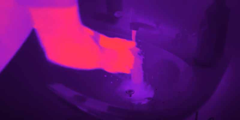 Así se ve un lavado de manos con infrarrojos