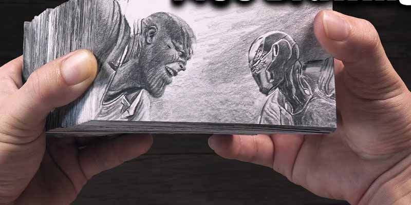 736 horas dibujando 1.400 páginas de un flipbook de Iron Man contra Thanos