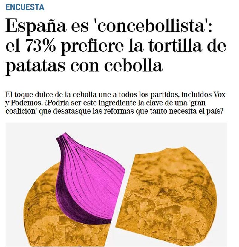 España es "concebollista"