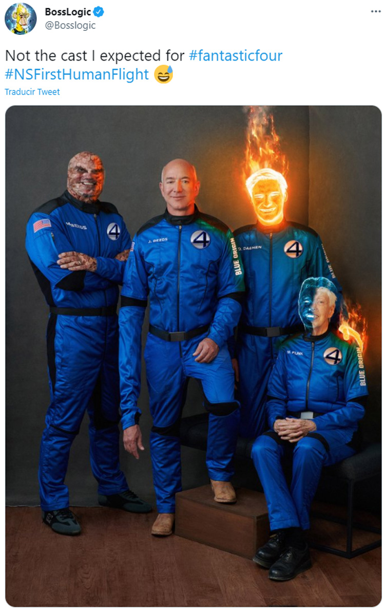 Jezz Bezos vuela al Espacio con Blue Origin