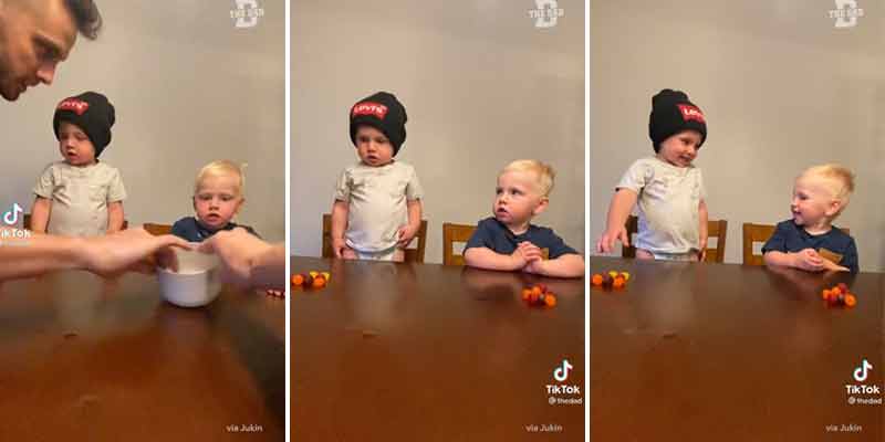 Estos dos niños pequeños se comunican sin palabras en este divertido experimento de sus padres