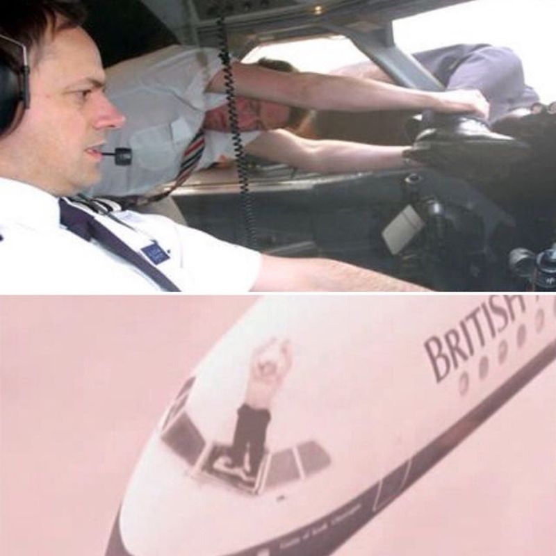 ¿Cómo acabó así el piloto del avión a miles de metros de altura?
