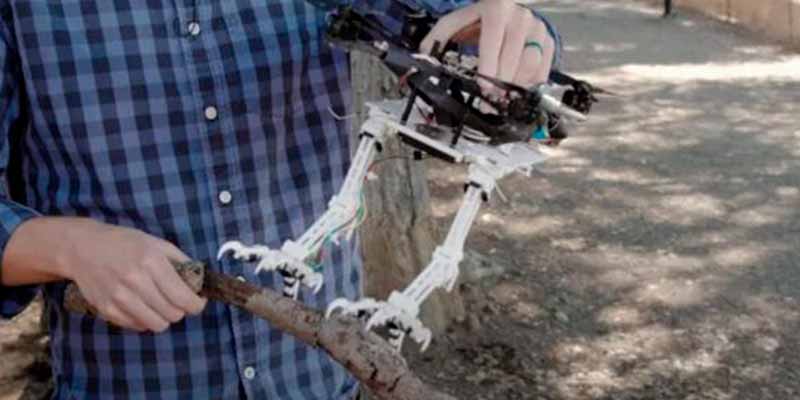 Unas garras para drone usadas para agarrar y posarse como las aves