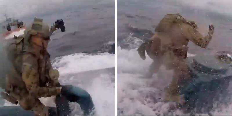 Espectacular operación de la guardia costera de EEUU para detener a un submarino de narcos