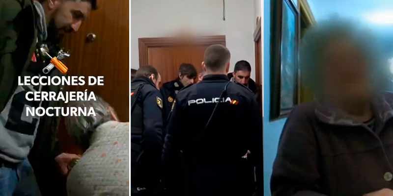 Las abuelas que dejan alucinados a la Policía Nacional enseñándoles a abrir una puerta