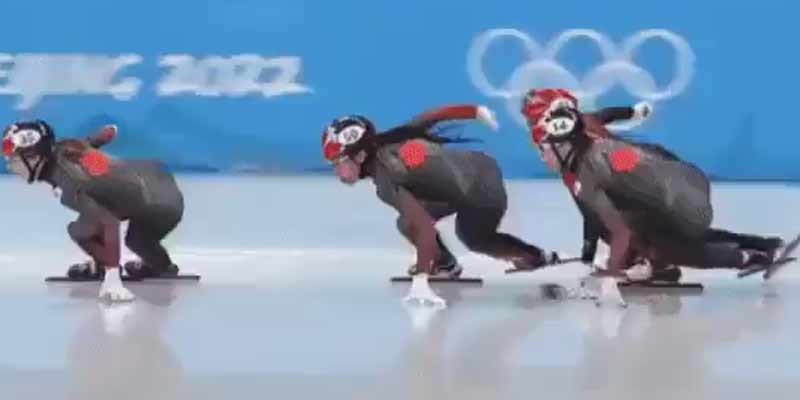 Así hizo trampa la patinadora china en esta carrera en los Juegos Olímpicos de Invierno 2022