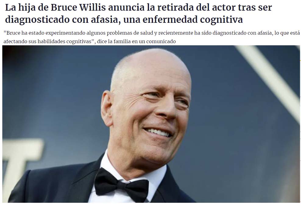 Bruce Willis se retira por enfermedad