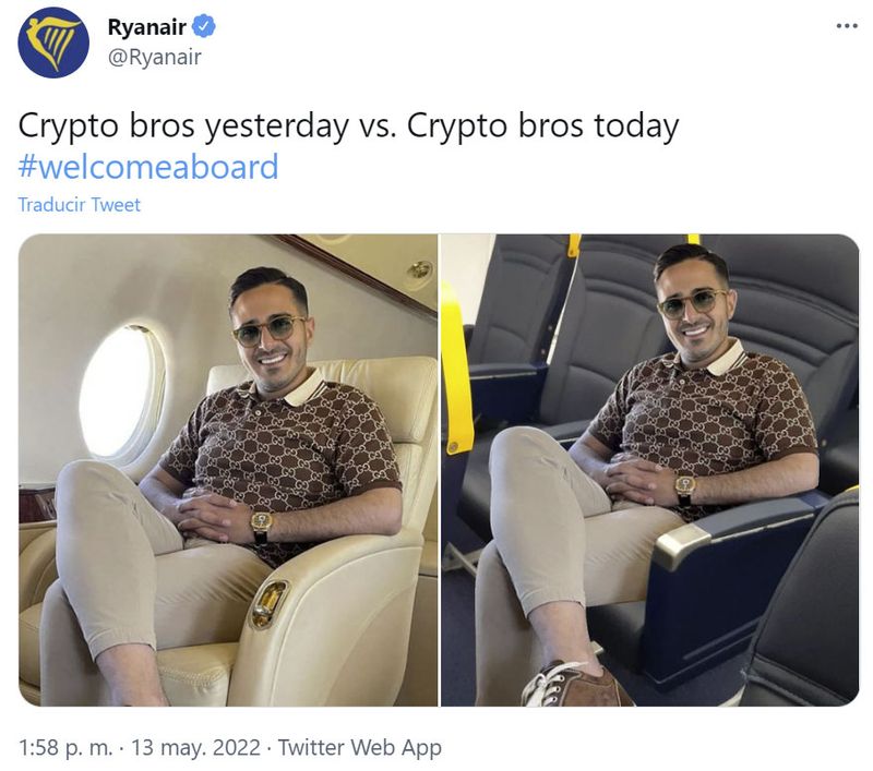 Ryanair tiene algo que decirle a los crypto bros