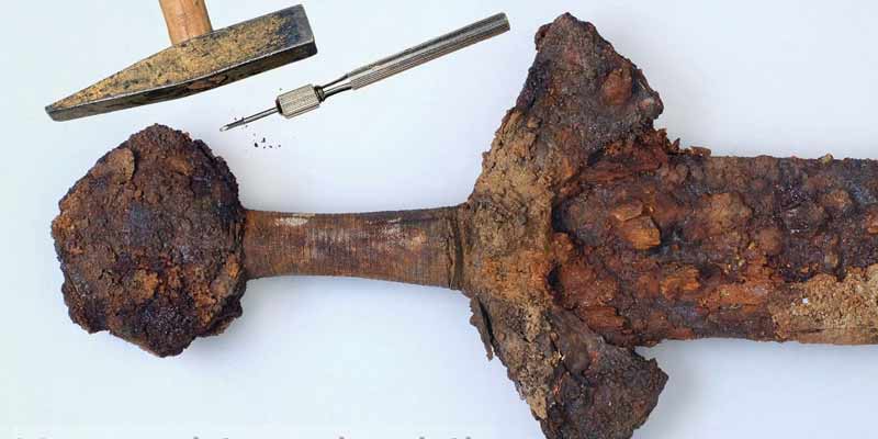 Restaurando una antigua espada vikinga