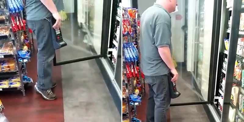 Este trabajador del supermercado es conocido como el dedos rápidos