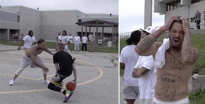 'The Professor' va a una prisión de Nebraska a jugar al baloncesto con los presos y vaya vaciladas