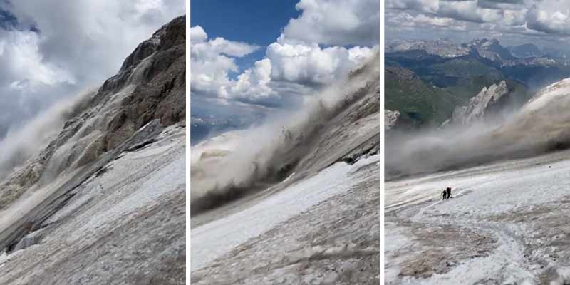 Al menos seis muertos y ocho heridos tras el desprendimiento de un glaciar en los Alpes italianos