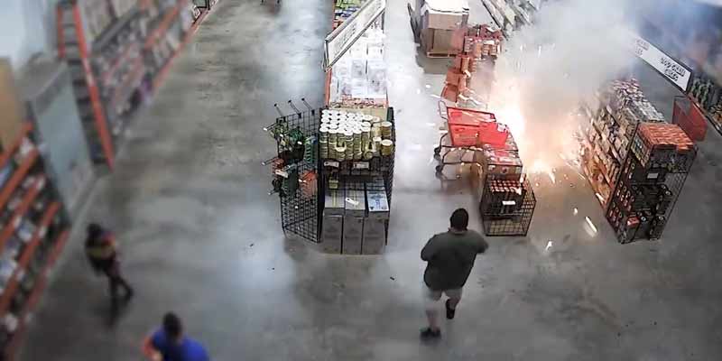 Encienden fuegos artificiales en un almacen que los vende para robar algunos