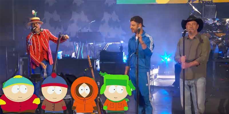 La canción de la intro de South Park cantada en directo por los creadores de la serie