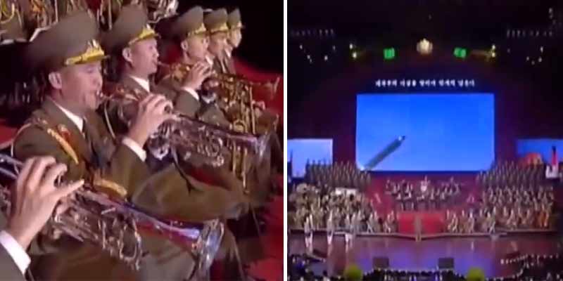 Una orquesta militar norcoreana tocando "Killing In The Name" de RATM