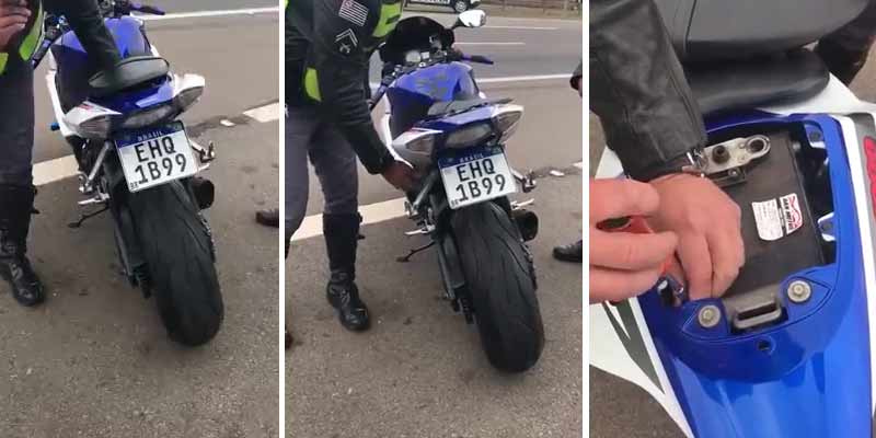 La policía encuentra esta moto con un sofisticado sistema para cambiar de matrícula