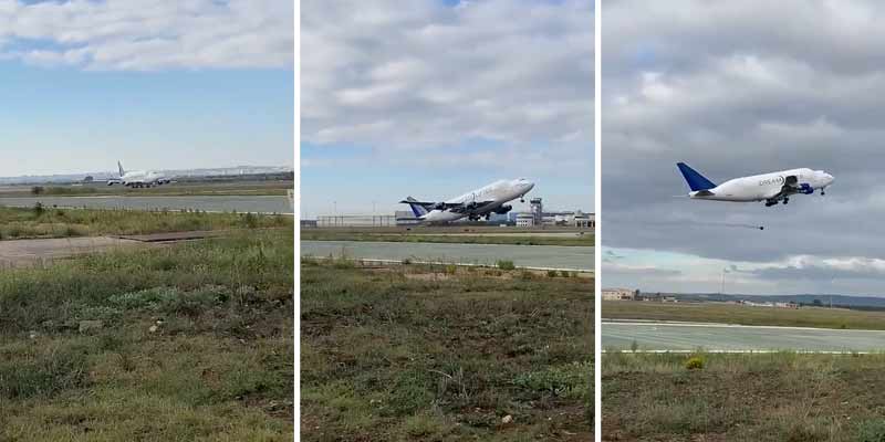 Un Boeing 747 pierde una rueda durante el despegue en Italia