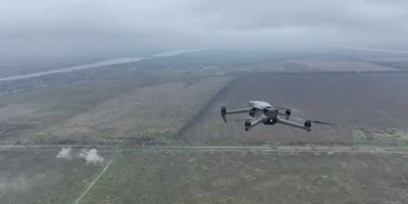 La primera "batalla" aérea publicada entre drones rusos y ucranianos