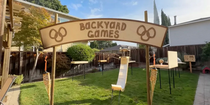Crea en su jardín los Juegos Olímpicos de ardillas