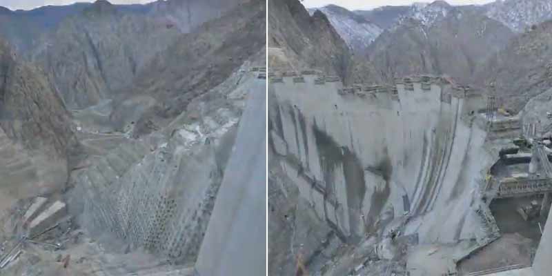 Timelapse de laconstrucción de la presa de Yusufeli Barajı de 275 metros de altura