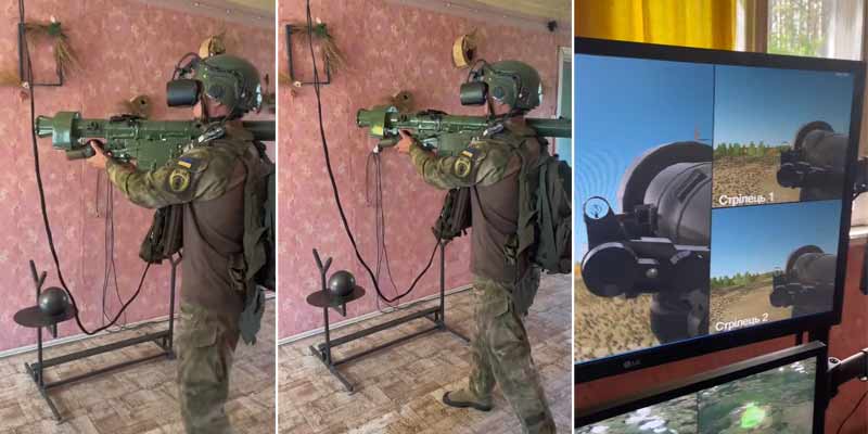 Soldados ucranianos entrenan con realidad virtual para aprender a usar sistemas de defensa aérea portatil
