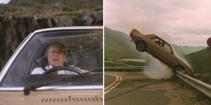 Uno de los accidentes de coche más surrealistas de la historia del cine