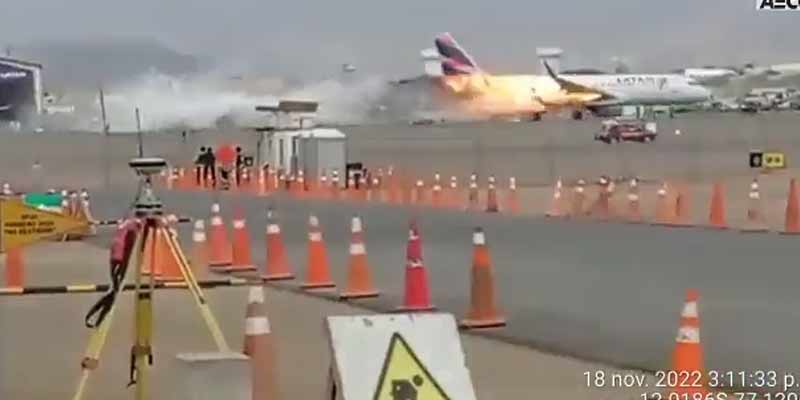 Un avión choca contra un camión de bomberos en el aeropuerto de Lima