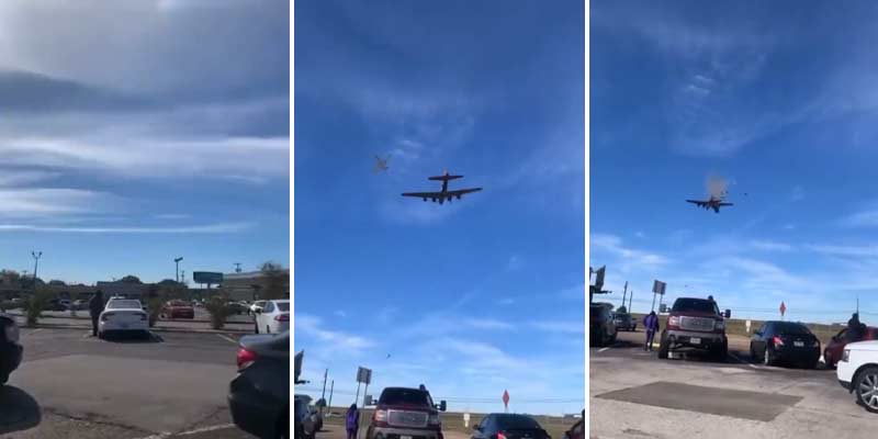 Bombardero B-17 y un pequeño aeroplano colisionan en un show aéreo en Dallas