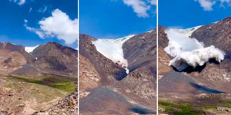 Así se vive una avalancha en primera persona en las montañas Tian Shan en Kirguistán