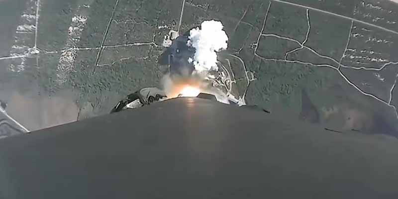 Viendo el lanzamiento y aterrizaje del Falcon 9 visto desde el cohete