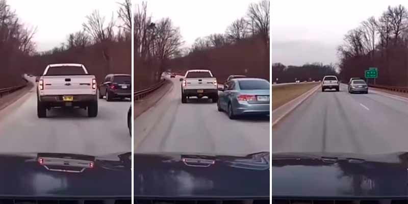 Dos conductores intentando demostrar a ver quien es más idiota al volante