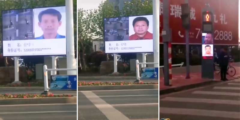 El cartel de la vergüenza en algunas carreteras de China