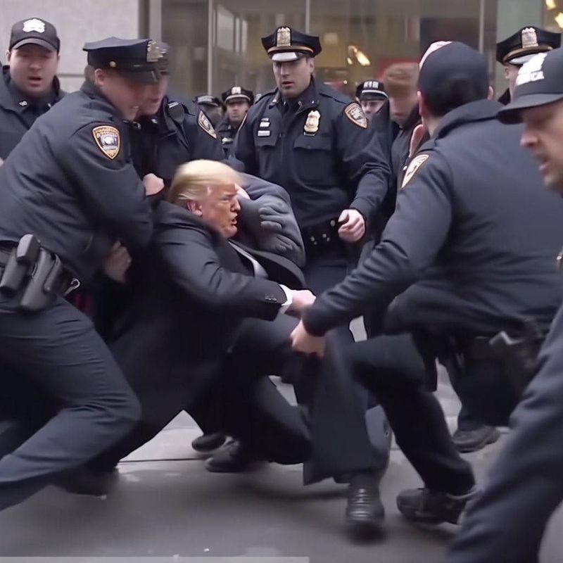 Imágenes de la detención de Donald Trump