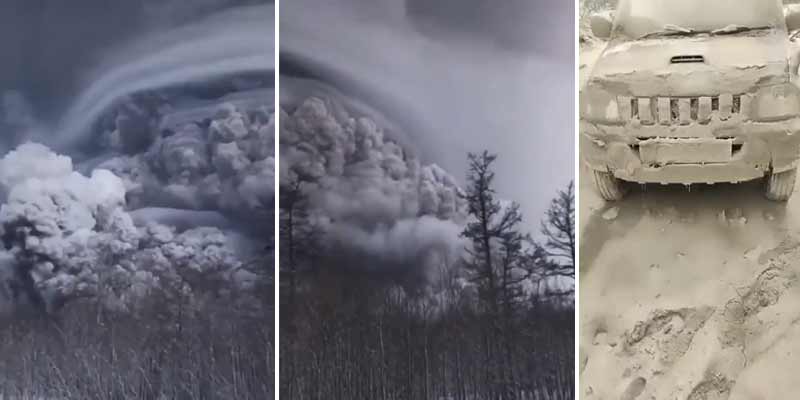 El volcán Shiveluch, situado en Rusia, ha entrado en erupción