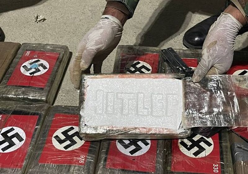 Alijo de cocaína con esvásticas y nombre de Hitler incautado en Perú