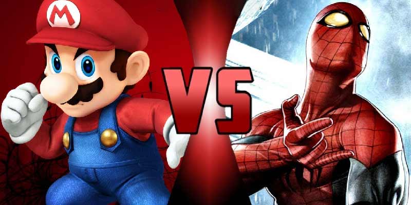 Super Mario pelea con Spider-Man, el crossover definitivo