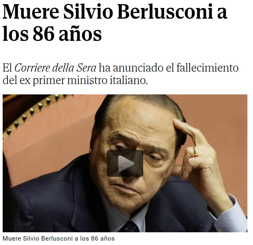 Ha muerto Berlusconi