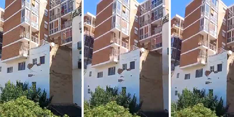 Un edificio se derrumba en Teruel